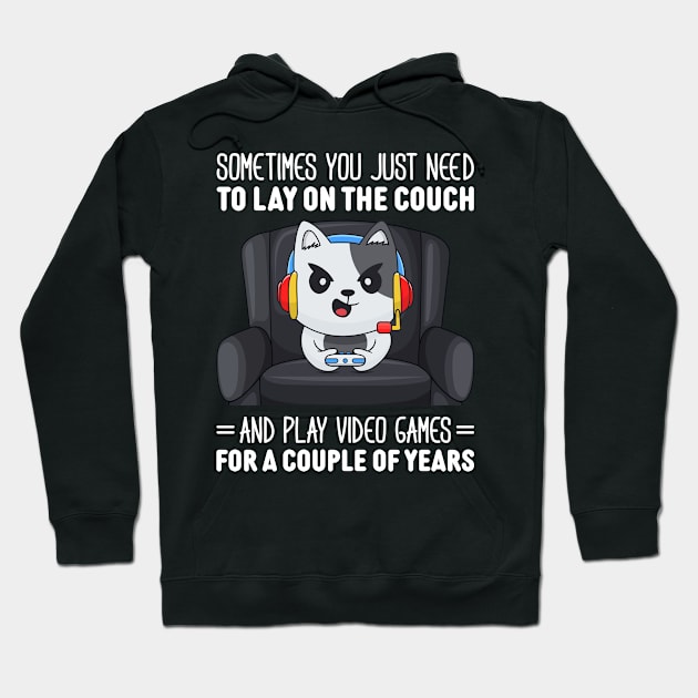 Sometimes You Just Need To Lay On The Couch Funny Gamer Hoodie by BaderAbuAlsoud